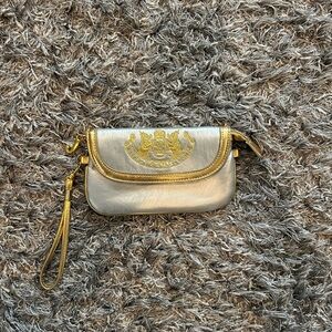 Juicy Couture Gold Wristlet with Logo